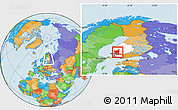 Political Location Map of Satakunta, highlighted parent region, within the entire country
