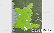 Physical Map of Satakunta, darken, semi-desaturated