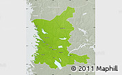 Physical Map of Satakunta, lighten, semi-desaturated