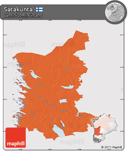 Political Map of Satakunta, cropped outside