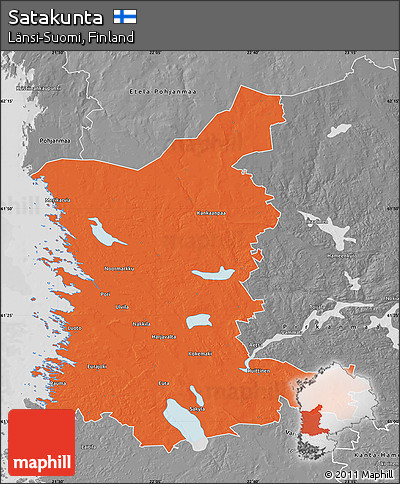 Political Map of Satakunta, desaturated
