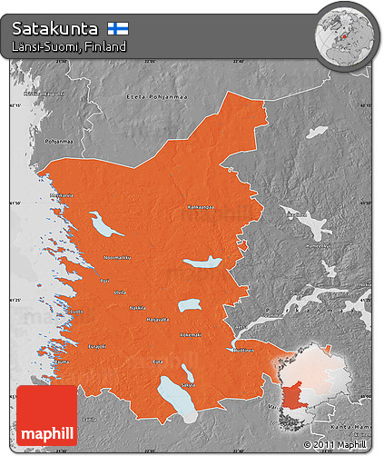 Political Map of Satakunta, desaturated