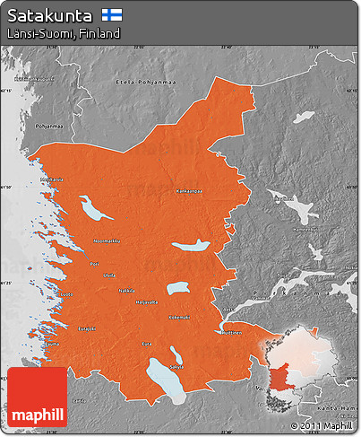 Political Map of Satakunta, desaturated