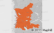 Political Map of Satakunta, lighten, desaturated