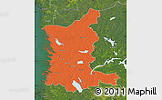 Political Map of Satakunta, satellite outside