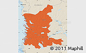 Political Map of Satakunta, shaded relief outside