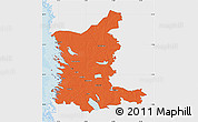 Political Map of Satakunta, single color outside