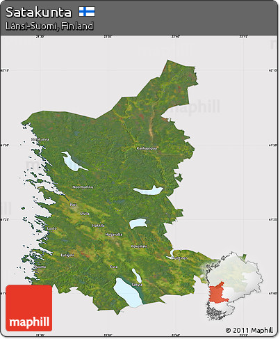 Satellite Map of Satakunta, cropped outside