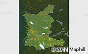 Satellite Map of Satakunta, darken