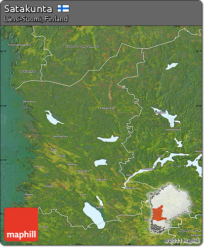 Satellite Map of Satakunta