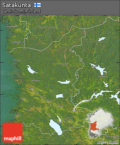 Satellite Map of Satakunta