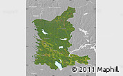 Satellite Map of Satakunta, lighten, desaturated