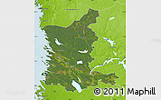 Satellite Map of Satakunta, physical outside