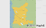 Savanna Style Map of Satakunta, single color outside