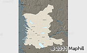 Shaded Relief Map of Satakunta, darken