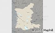Shaded Relief Map of Satakunta, darken, semi-desaturated