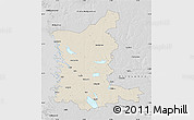 Shaded Relief Map of Satakunta, desaturated