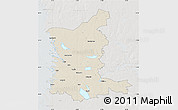 Shaded Relief Map of Satakunta, lighten, semi-desaturated