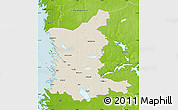 Shaded Relief Map of Satakunta, physical outside