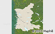 Shaded Relief Map of Satakunta, satellite outside