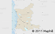 Shaded Relief Map of Satakunta, single color outside
