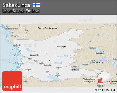 Classic Style Panoramic Map of Satakunta