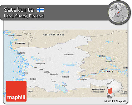 Classic Style Panoramic Map of Satakunta