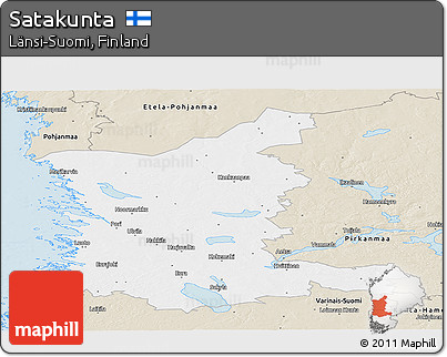Classic Style Panoramic Map of Satakunta