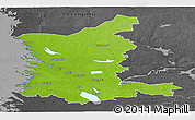 Physical Panoramic Map of Satakunta, darken, desaturated