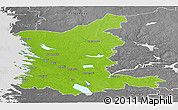 Physical Panoramic Map of Satakunta, desaturated