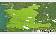 Physical Panoramic Map of Satakunta, satellite outside