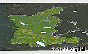 Satellite Panoramic Map of Satakunta, darken, semi-desaturated