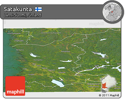 Satellite Panoramic Map of Satakunta