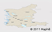 Shaded Relief Panoramic Map of Satakunta, cropped outside