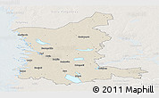 Shaded Relief Panoramic Map of Satakunta, lighten