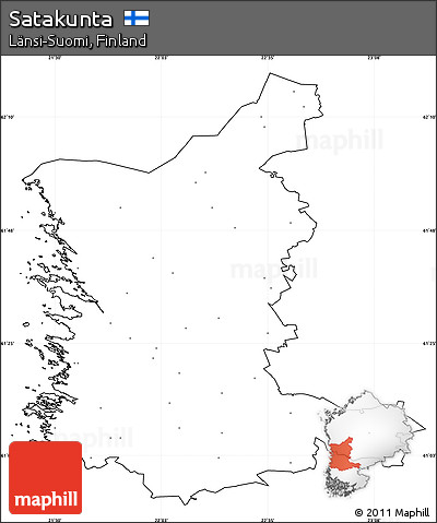 Blank Simple Map of Satakunta, cropped outside, no labels