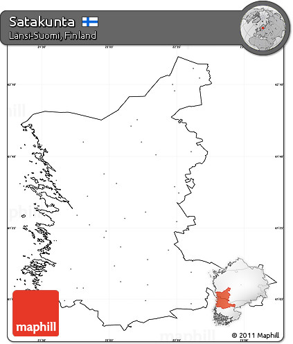 Blank Simple Map of Satakunta, cropped outside, no labels