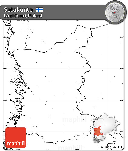 Blank Simple Map of Satakunta, no labels