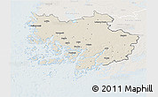Shaded Relief 3D Map of Varinais-Suomi, lighten