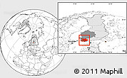 Blank Location Map of Varinais-Suomi, highlighted country, highlighted parent region, within the entire country