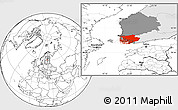 Blank Location Map of Varinais-Suomi, highlighted country, highlighted parent region