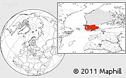 Blank Location Map of Varinais-Suomi, highlighted parent region