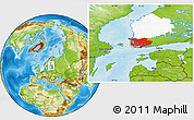 Physical Location Map of Varinais-Suomi, highlighted parent region