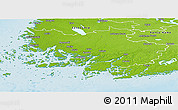 Physical Panoramic Map of Varinais-Suomi