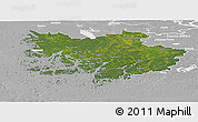 Satellite Panoramic Map of Varinais-Suomi, lighten, desaturated