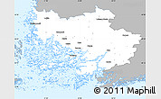 Gray Simple Map of Varinais-Suomi, single color outside