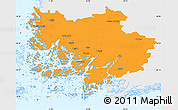 Political Simple Map of Varinais-Suomi, single color outside