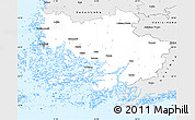 Silver Style Simple Map of Varinais-Suomi