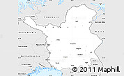 Silver Style Simple Map of Lappi