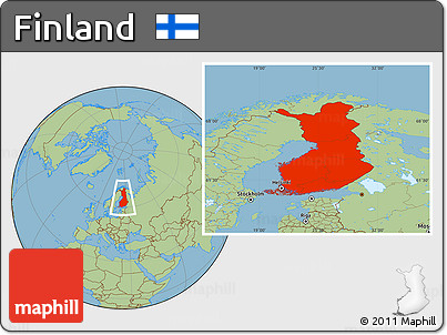 Savanna Style Location Map of Finland